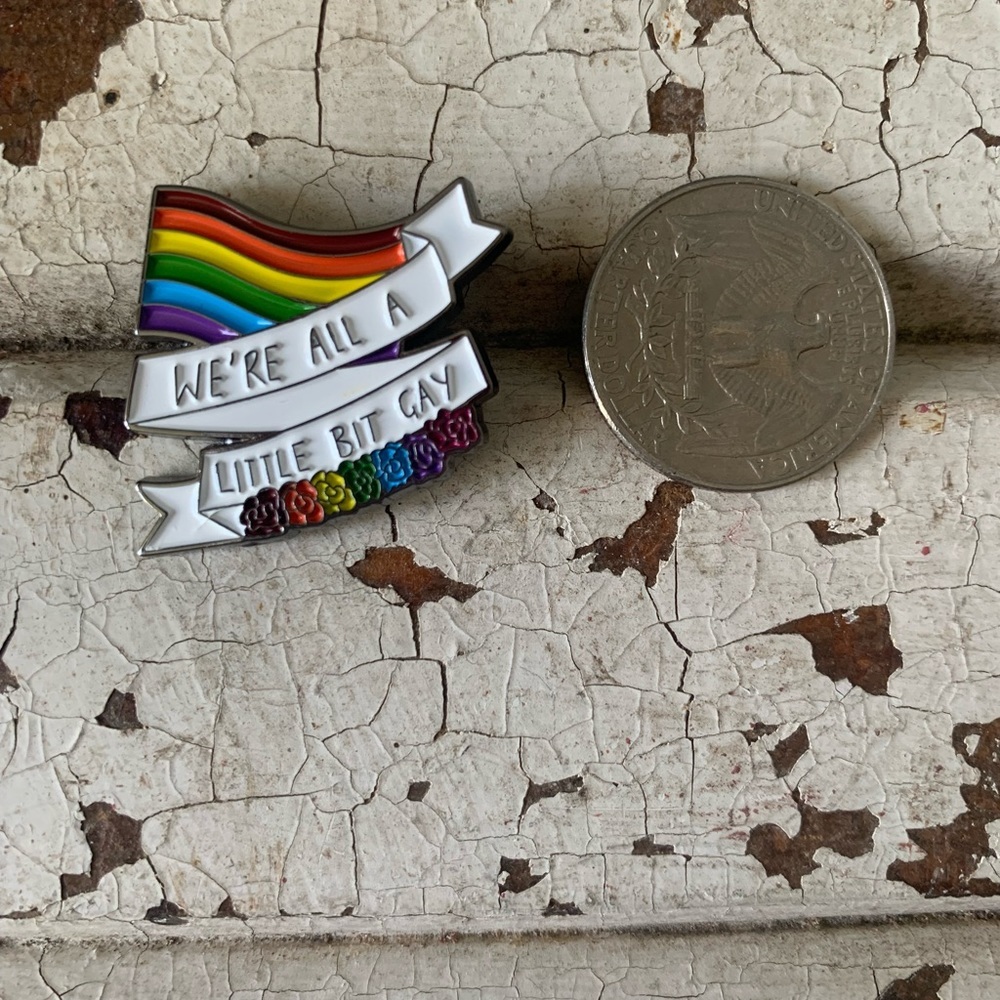 Brand new Harry Styles Inspired enamel pin “We are all a little Bit Gay” - Picture 2 of 3